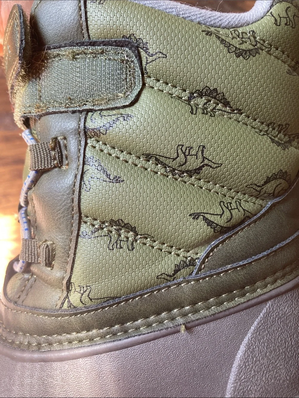 Carter's Olive Green Dino Kids Snow Boots